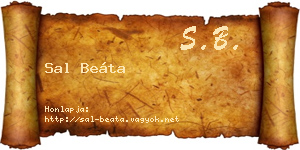 Sal Beáta névjegykártya