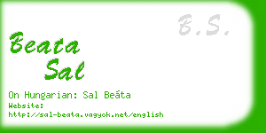 beata sal business card